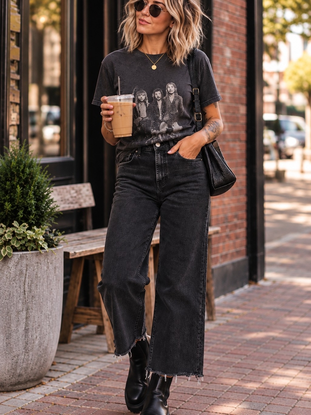 7 For All Mankind Cropped Alexa Jeans 27 Black Rose High Rise Raw Hem